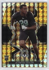 2022 Panini Mosaic Rookies Choice Black Gold Prizm 5/8 Alontae Taylor #391 11ur