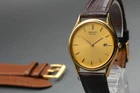 Vintage 1994 [N MINT] New Batt Seiko Quartz 7N29-8001 Gold Men's Watch JAPAN