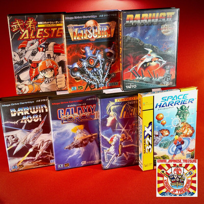 Lot 7 Sega Mega Drive Shooting Tatsujin Aleste Darius Phelios Harrier Darwin JP