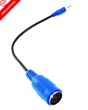 ZAWDIO - MIDI to 3.5mm Breakout Cable for - Akai, Korg, 20 cm, Black Blue