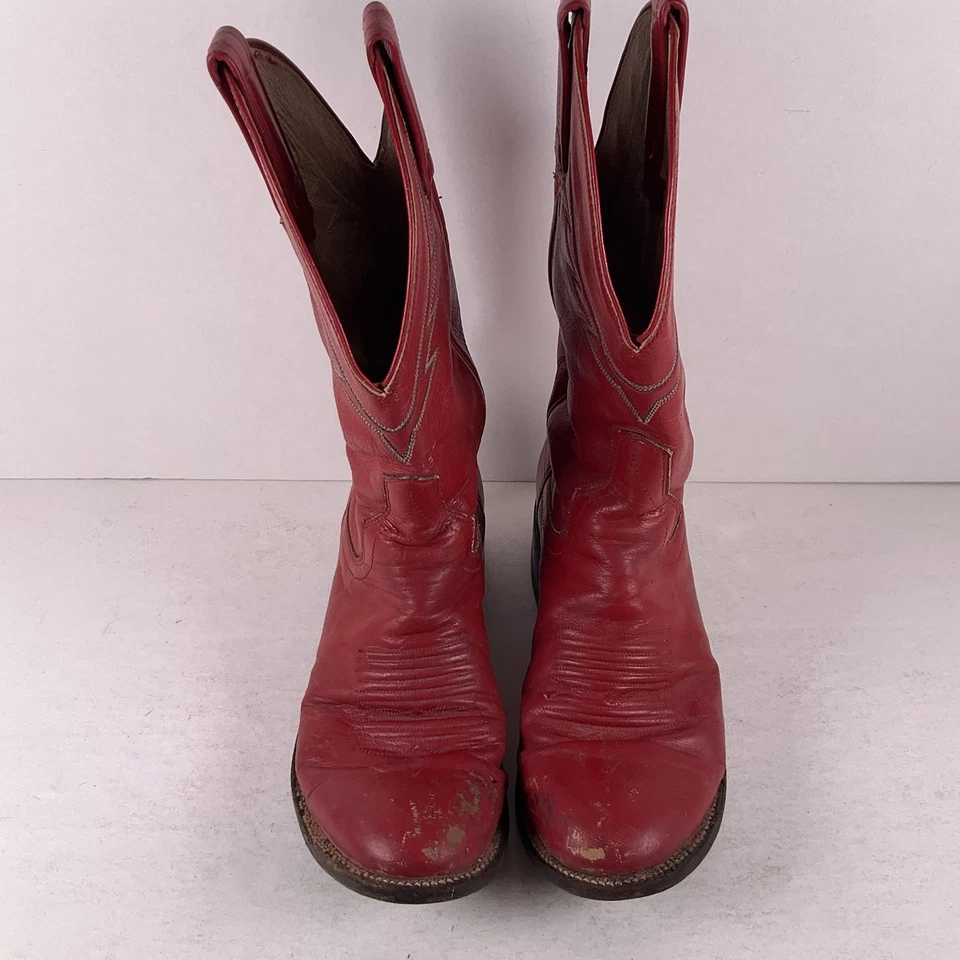 Botas de Vaquero Panhandle Slim by Sanders De Colección Rojas Para Mujer Talla 5 B Western Foto 2 de 4