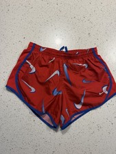 Nike Dri-Fit Swim Trunks Youth Medium Red Swoosh logo