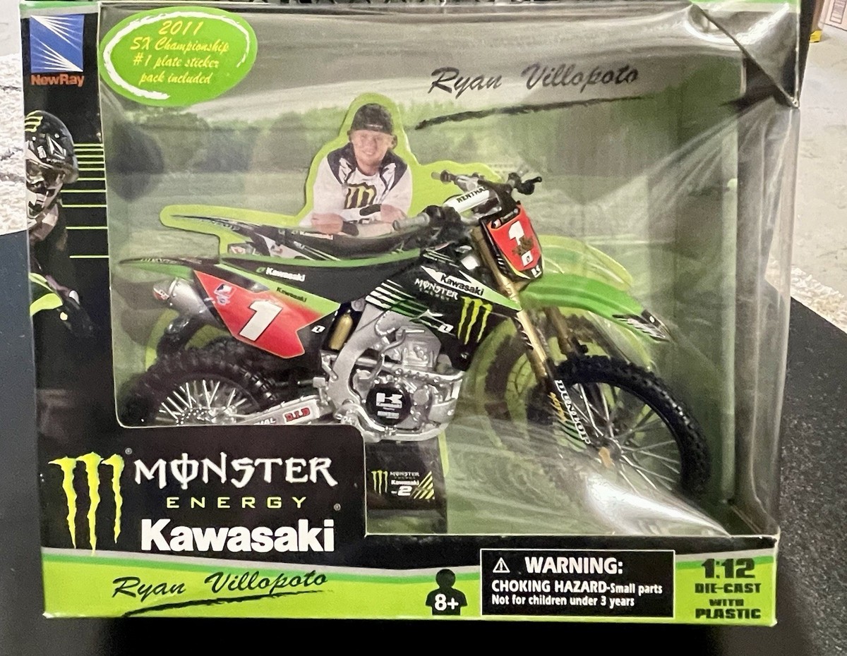 Ryan Villopoto 2011 1:12 RARE DIECAST. Monster Energy Kawasaki