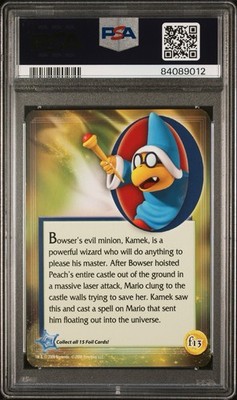 2008 Nintendo Enterplay Super Mario Galaxy Kamek Foil #F13 PSA 9