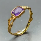 Unique Jewelry Natural Amethyst Ring 925 Sterling Silver Size 7 /R471521