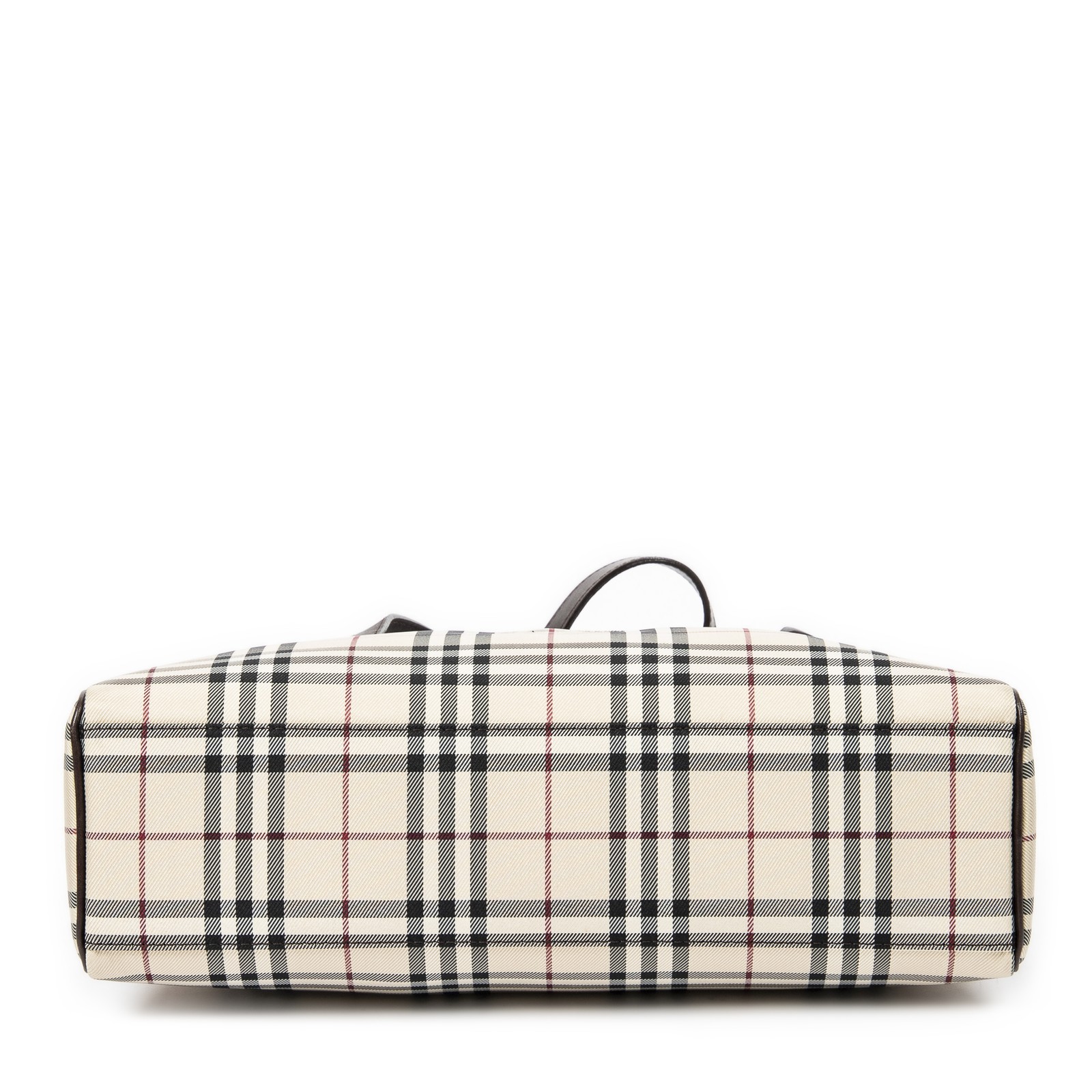 Burberry Beige/Dark Brown Rectangular Bowler Shou… - image 6