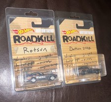 Hot Wheels MotorTrend ROADKILL Set Rotsun Custom '71 Datsun 240Z Lot /2 New