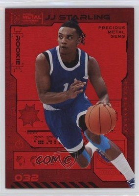2023 Skybox Metal Universe Champions PMG Red 96/100 JJ Starling #032 0il7