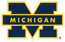 Michigan Wolverines Logo Laminated Vinyl Decal Sticker All Weather Safe