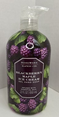 HomeWorx by SLATKIN + CO  BLACKBERRY MAPLE ICE CREAM  Gel Hand Soap Sealed