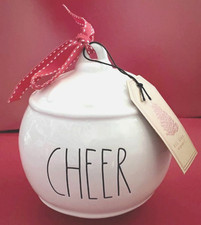 Rae Dunn ceramic Cheer large Christmas ornament table decoration nwt new