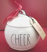 Rae Dunn ceramic Cheer large Christmas ornament table decoration nwt new
