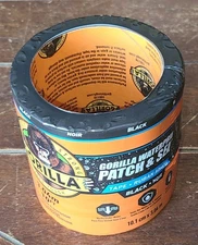 Gorilla Waterproof Patch & Seal Tape Roll ~Black~ 4 in. x 10 ft Roll~ #117606