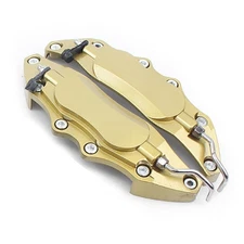 2x Universal 3D Style Metal Brake Caliper Cover Medium Gold For 14-17" Wheel