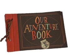 Scrapbook Photo Album,Our Adventure Book, Embossed Words Hard Cover Movie Up