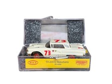 Vintage M.E.V. Originals 1959 Johnny Beauchamp #73 HO Slot Car 1/76 w/ Case