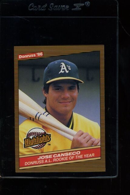 1986 Donruss Jose Canseco #55 Baseball Card for sale online | eBay