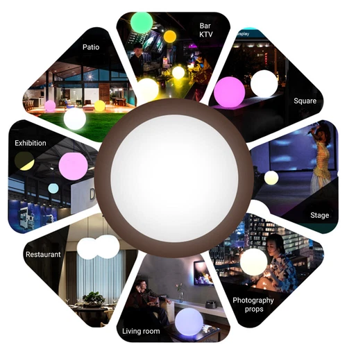 Floating Pool Lights 16 Colors Pond LED Ball Lights Hot Tub Lights with Remote - Picture 7 of 12