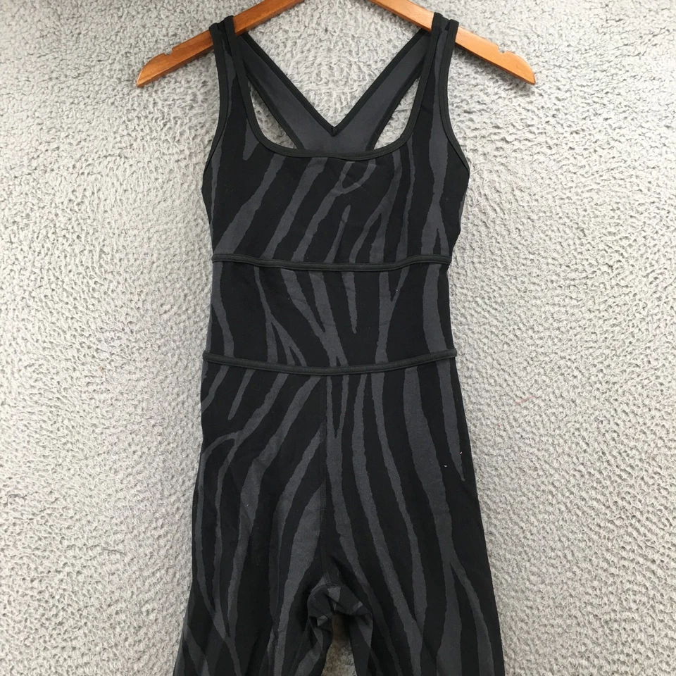 Macacão Feminino Diane Von Furstenberg Corpo Inteiro XS Preto Corrida Costas Elásticas - Imagem 2 de 4