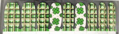 Color Nail Polish Strips 18ct. Clover Plaid 2.  Read Description Below