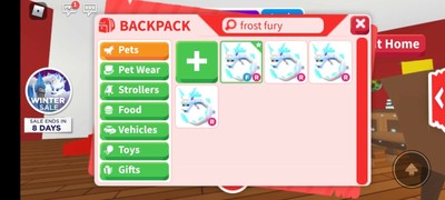 Frost Fury Legendary pet Winter Christmas Adopt Me | eBay