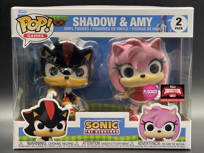 Funko Pop! Shadow & Amy Flocked -Sonic The Hedgehog 2pk-  24 TargetCon Exclusive