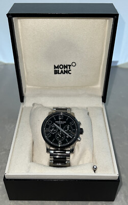 Montblanc Meisterstuck PB246838 41 mm Silver-Black Stainless Steel 7141 Swiss