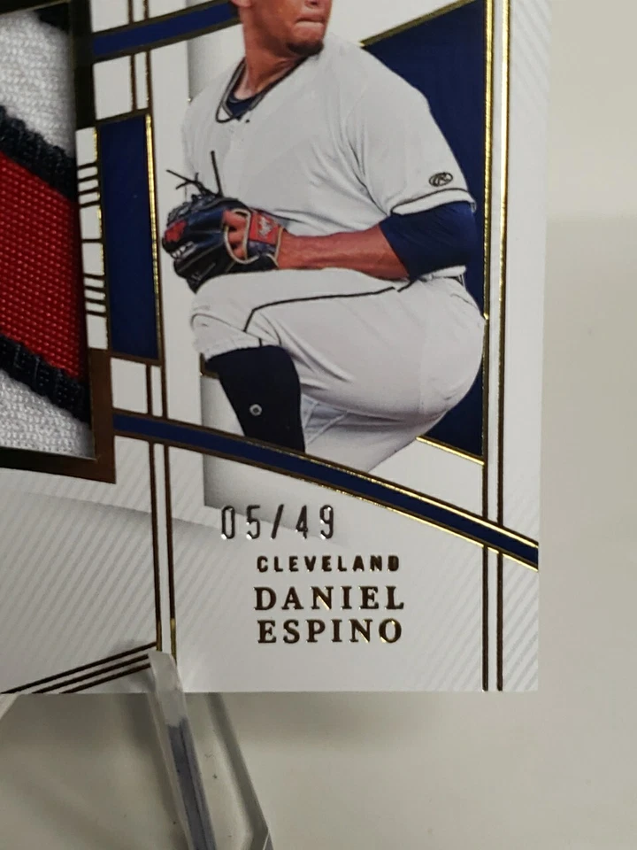 Daniel Espino 2023 National Treasures Prospect Patch Auto Gold /49 Guardians SP - Image 2 of 4