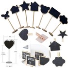 Bacheca Messaggi Mini Cavalletto Supporto Scrittura Legno Nero Props Memo