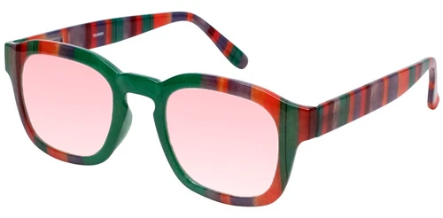 Medspex 8152 FL-41 Pink Anti-Migraine Reduction Eyeglasses Green Purple Stripes