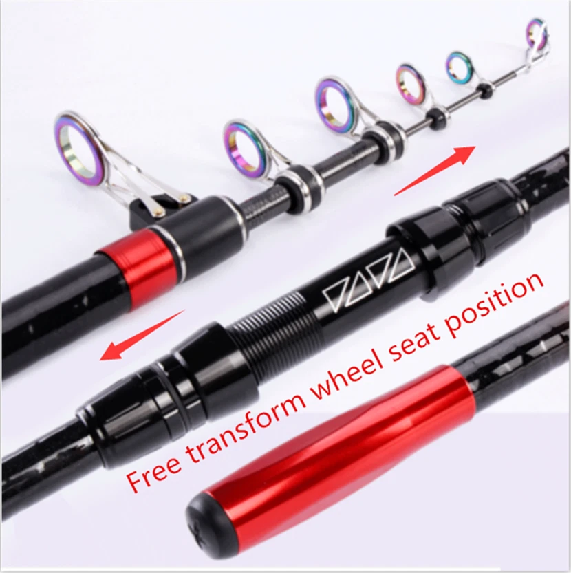 Professional Carbon Telescopic Beach Sea Surf Rod Spinning Rod CW:150-250 Grams