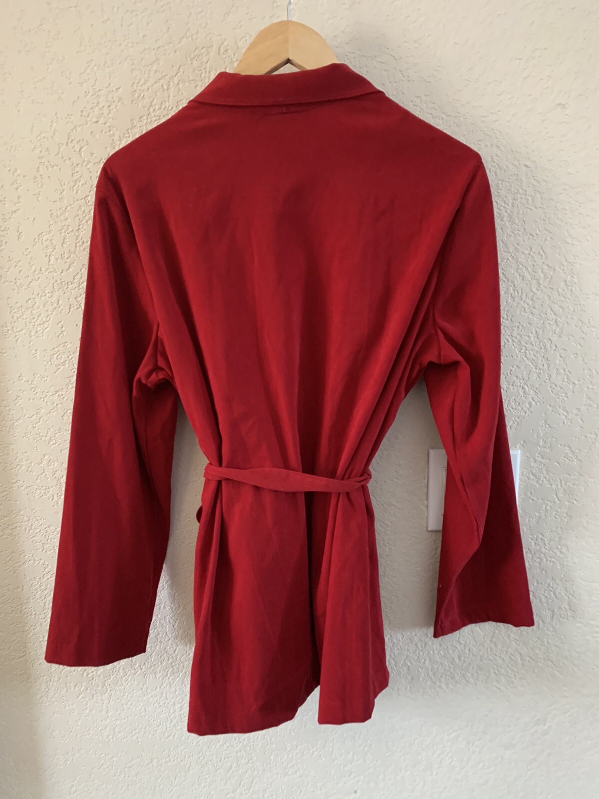 Notations Clothing Red Button Up Belted Blouse Si… - image 4