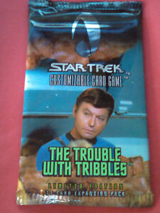 STAR TREK CCG FACTORY SEALED BOOSTER PACK 1ST EDITION THE TROUBLE WITH