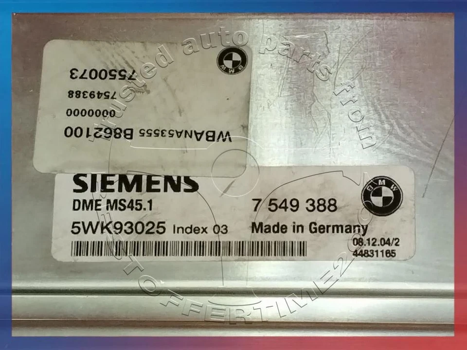 JUEGO DE LLAVES MÓDULO CAS2 ORDENADOR BMW SERIE 5 E60 E61 2.5I M54 MOTOR ECU DME MS45.1 Foto 4 de 4