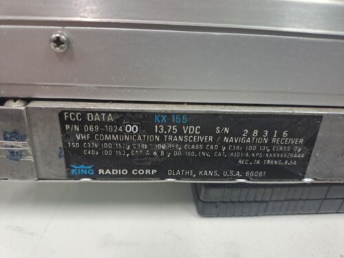 PERFECT BENDIX KX155, 14 V, P/N 069-1024-00 NAV/ COM RADIO VOR/LOC. - Picture 10 of 12