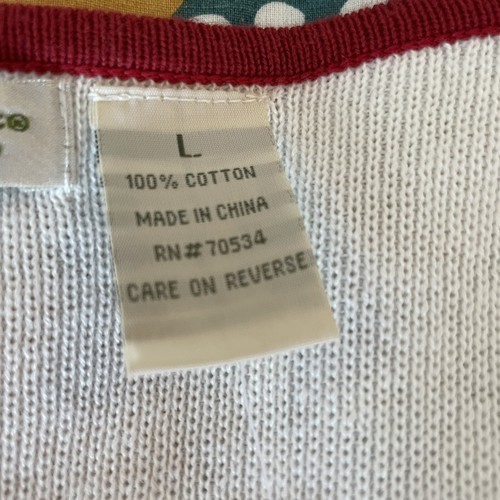Orvis Womens Open Front Cardigan Unworn Blue White Stripe Hoop Unworn Size L - Picture 3 of 5