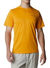 $40 Mens Columbia Hike Crew Tee SS Omni-Wick Quartz Red Orange Sz M NWT