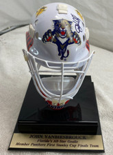 JOHN VANBIESBROUCK FLORIDA PANTHERS MINI GOALIE MASK SIGNED