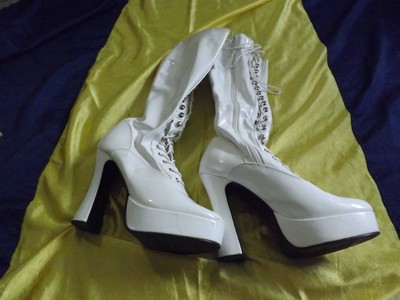 ebay white gogo boots