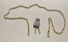 Paparazzi earrings gold colored dangle earrings and chain — photo 4