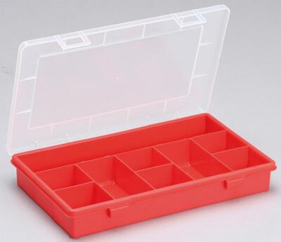 ALLIT Sortimentskasten EuroPlus, Basic 29/9, 290x185x46mm, rot, transparent