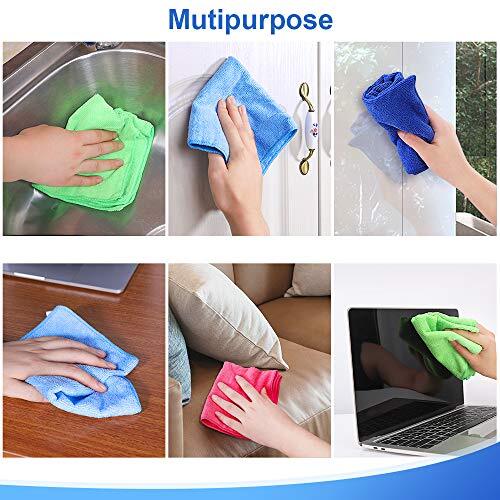 12PCS PREMIUM MICROFIBER CLEANING CLOTH BY HIGHLY ABSORBENT LINT FREE SCRATCH FR - Picture 6 of 8
