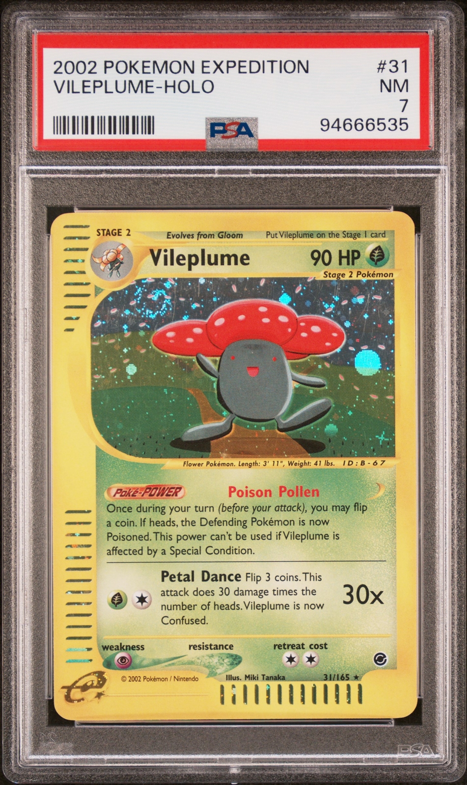 PSA 7 Vileplume Holo #31 2002 Pokemon Expedition 94666535