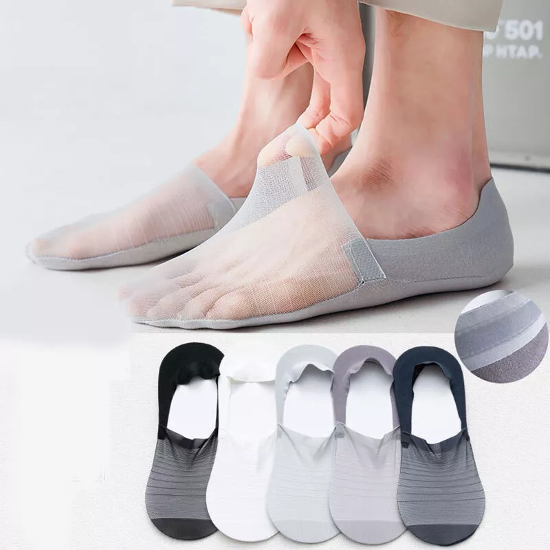 Men Socks Summer Thin Breathable Ice Silk Sock Seamless Invisible No Show Soc