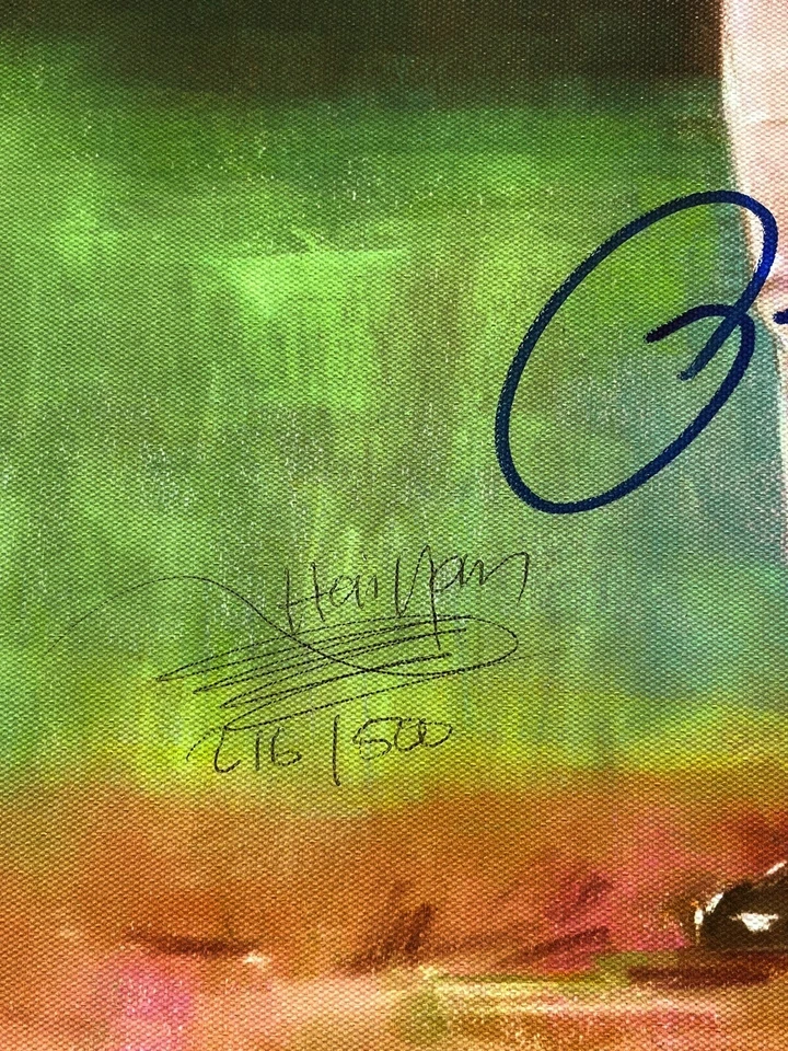 Pete Rose Cincinnati Reds Signed Autograph 16 x 20 Canvas Print PSA DNA - Image 4 of 4