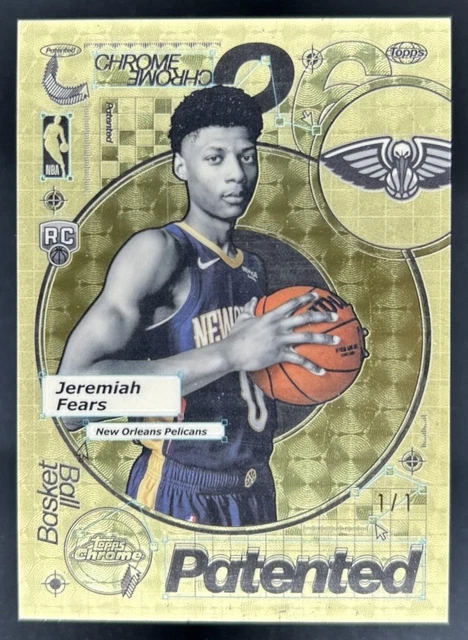 2025-26 Topps Chrome Jeremiah Fears Patented Refractor SuperFractor RC SSP #1/1