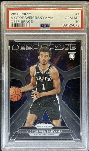 2023-24 Panini Prizm Deep Space #1 Victor Wembanyama RC PSA 10 Spurs
