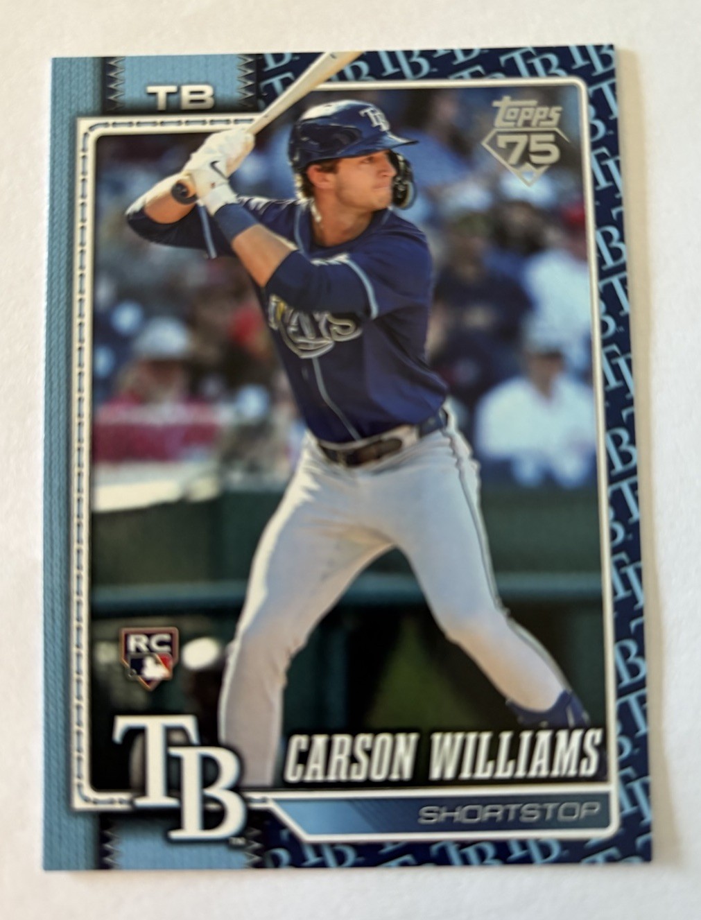 2026 Topps Series 1 - Carson Williams #25 Team Logo Border SP (RC) Rays