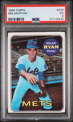 1969 TOPPS #533 NOLAN RYAN PSA 3