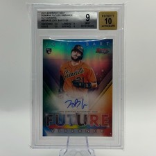 2021 Bowman's Best Joey Bart Future Vibrance Autographs /150 BGS 9 10